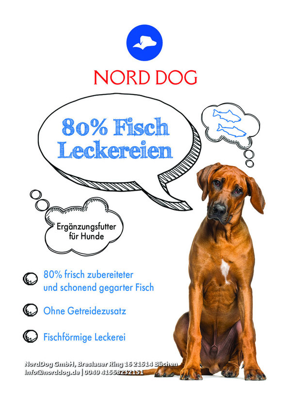 Nord Dog Leckerlis Fisch 80%